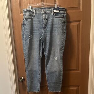 Old Navy Light Blue High-Rise Distressed Jeans